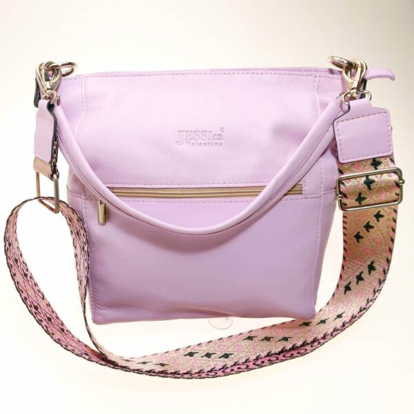 Klasyczna torebka skórzana z dwoma paskami wzór 756